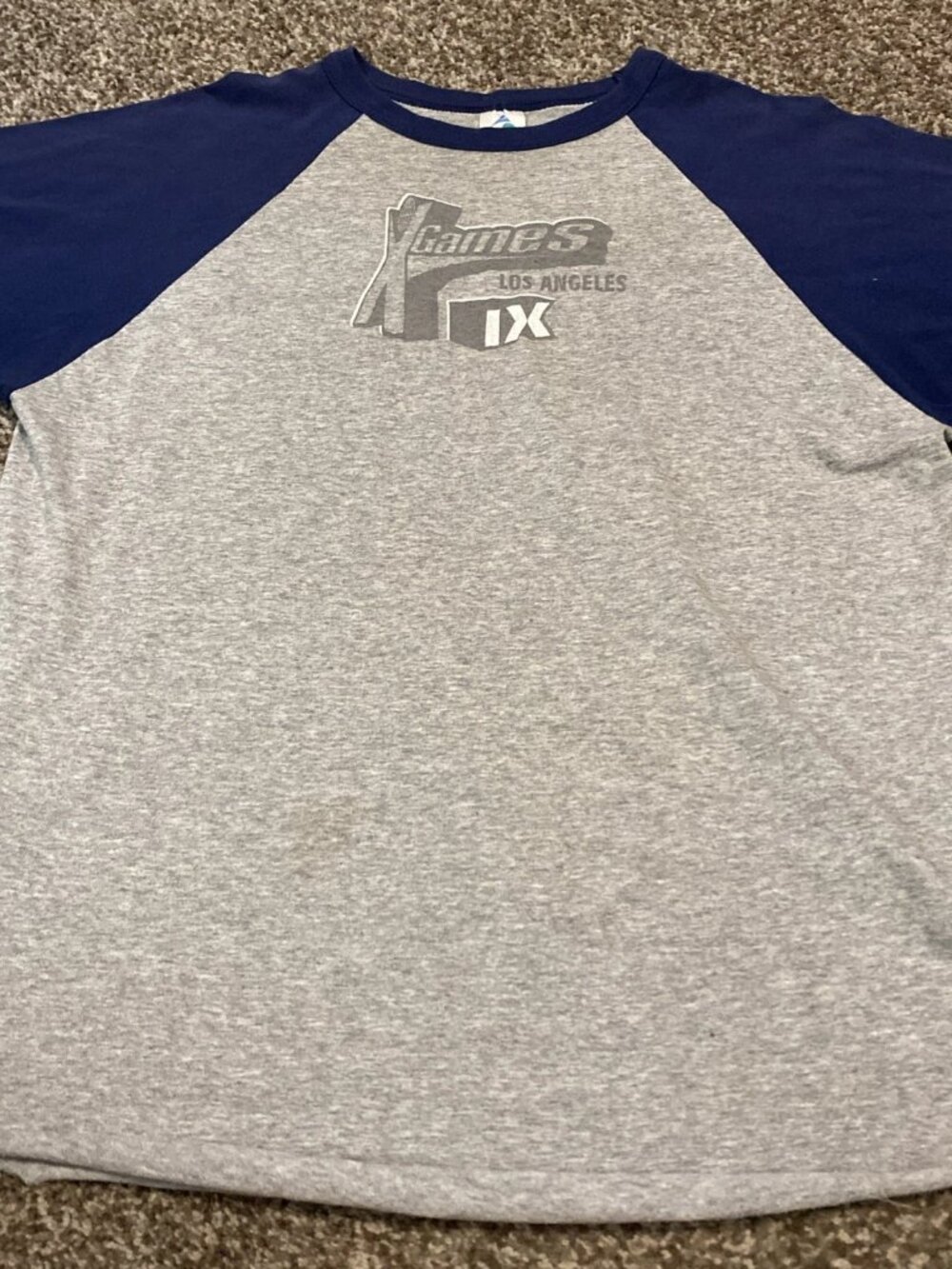 VTG Augusta Sportswear X Games IX Los Angeles Grey Raglan Style T-shirt XL EUC
